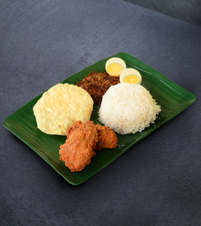 ahpek fried chicken with white rice