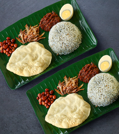 2x nasi lemak biasa