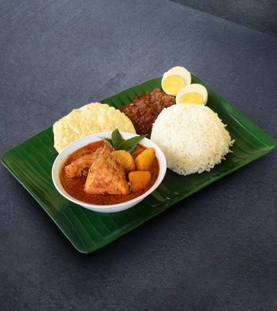 nyonya currychicken with white rice
