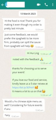 customer feedback