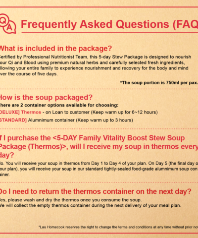 5 day family vitality boost stew soup package [standard container]